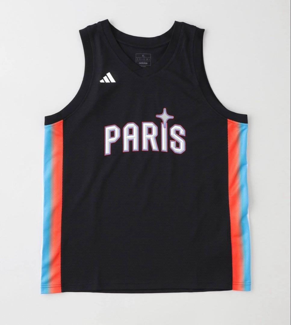 adidas PARIS ブラック タンクトップ XL adidas（アディダス） タンクトップ ノースリーブ エッセンシャルズ